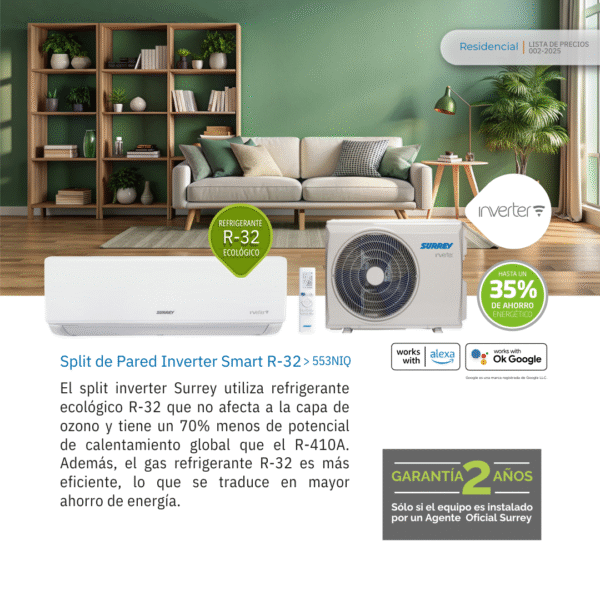 Split de Pared Inverter Smart R-32 553NIQ