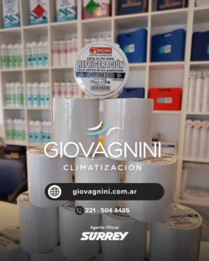 Cinta de PVC para Refrigeración sin Adhesivo
