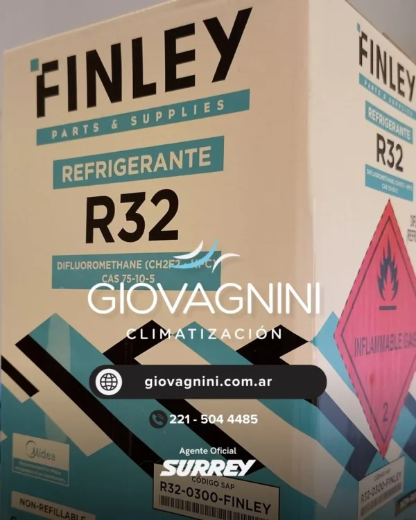 Gas Refrigerante Finley R32 – Garrafa 3 kg